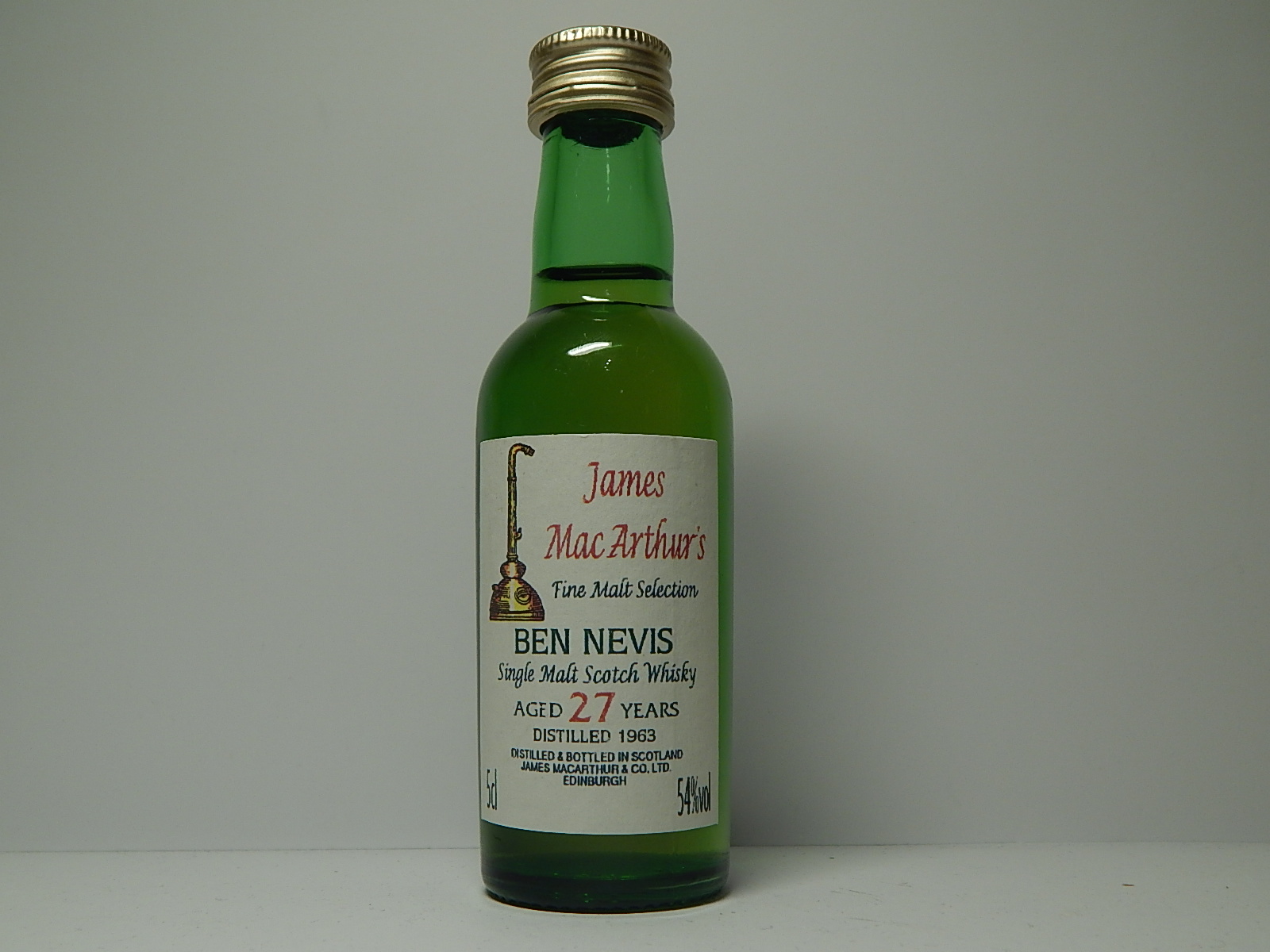 SMSW 27yo 1963 "James MacArthur´s" 5cl 54%vol